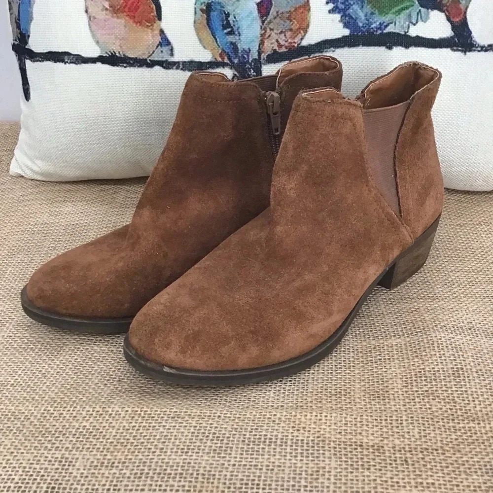 Kensie Women’s Garry Western Style Suede Leather Bootie Size 7 - Picture 3 of 11